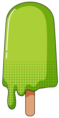 Beyaz arkaplan resimli bir dondurma