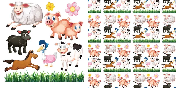 Sevimli hayvanlar çizgi filminde kusursuz arkaplan çizimi