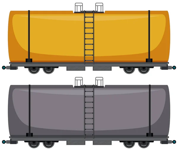 Cargo Container Freight Train White Background Illustration — Stock Vector