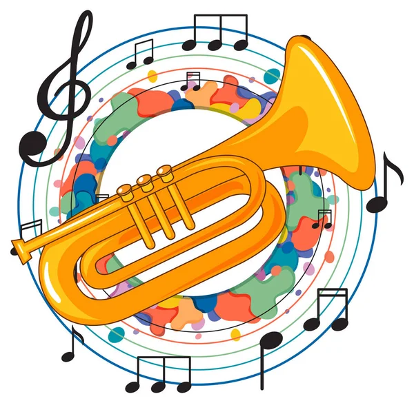 Trumpeta Bílém Pozadí Ilustrace — Stockový vektor
