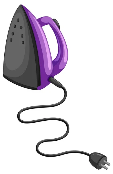 Electric Iron Purple Color Illustration — ストックベクタ