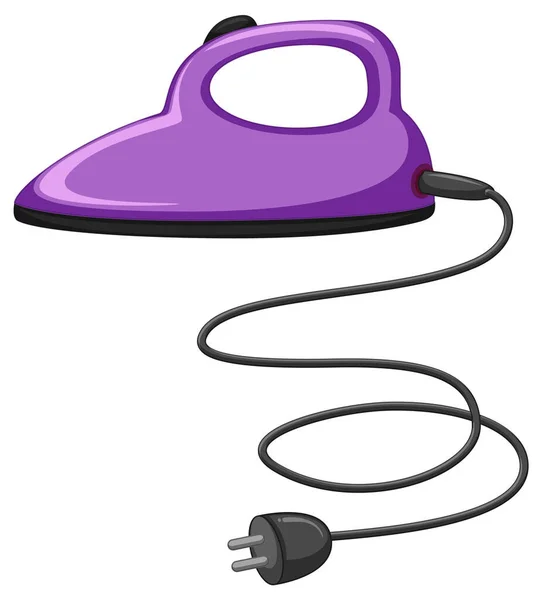 紫色插图中的电熨斗 — 图库矢量图片