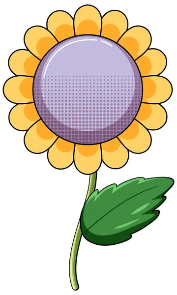 Beyaz arkaplan illüstrasyonunda basit çiçek