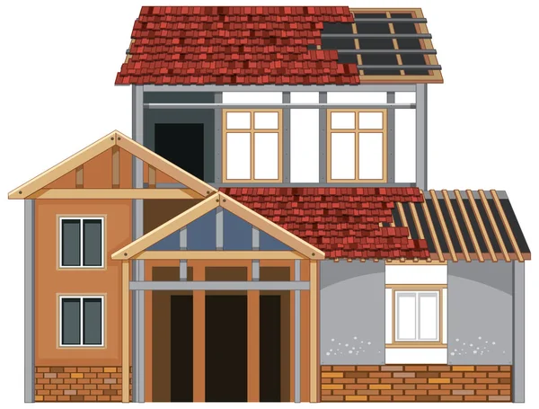 Ev inşaatı konsepti çizimi
