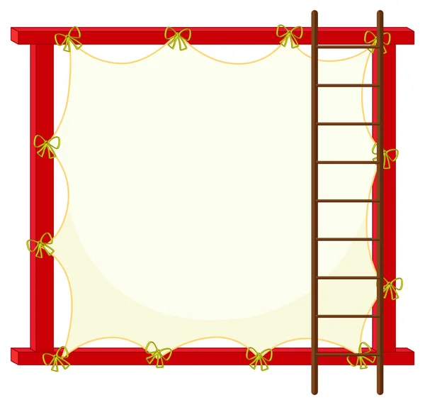 Modèle Tableau Avec Illustration Cadre Rouge — Image vectorielle