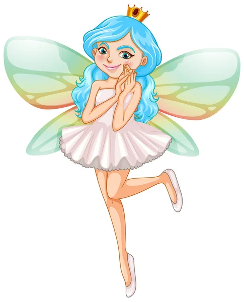 Beautiful Fairy Girl Cartoon Character Illustration — Stock Vector