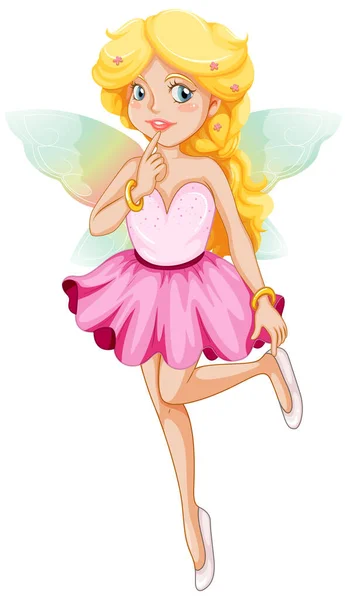 Beautiful Fairy Girl Cartoon Character Illustration — Stock Vector