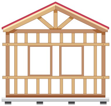 Ev inşaatı konsepti çizimi