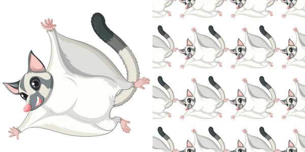 Conception Sans Couture Planeur Sucre Sur Fond Blanc Illustration — Image vectorielle