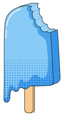 Çubuk resimde mavi buzlu şeker