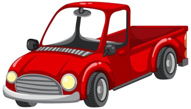 Beyaz arkaplan resimlerinde eski kırmızı kamyon