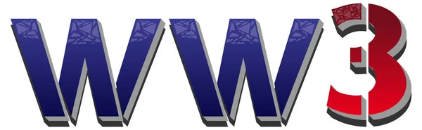 Font Design Word World War Illustration — Stock Vector