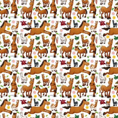 Sevimli hayvanlar çizgi filminde kusursuz arkaplan çizimi