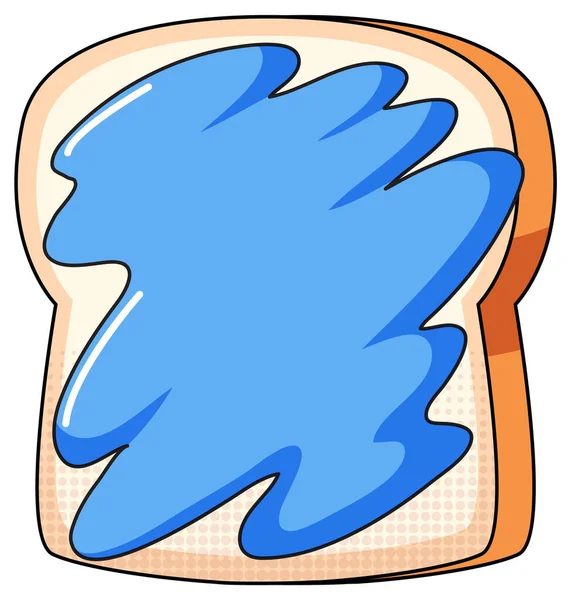 Bread Blue Jam Topping Illustration — Stockvector