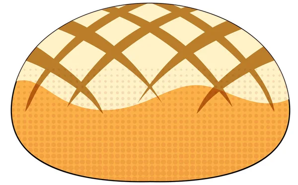Chléb Bílém Pozadí Ilustrace — Stockový vektor