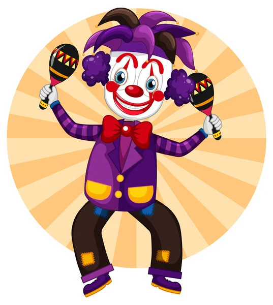 Барвиста Ілюстрація Персонажа Мультфільму Клоуна Ліцензійні Стокові Вектори