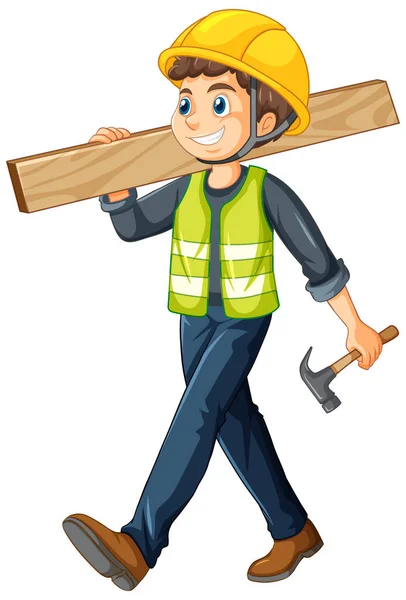 Ein Bauarbeiter Uniform — Stockvektor