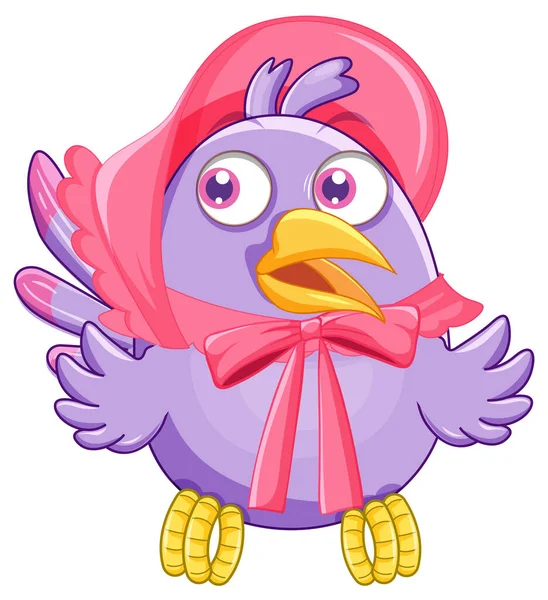 有紫色羽毛图案的鸟 — 图库矢量图片