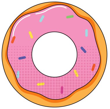 Beyaz arkaplan illüstrasyonunda çörek