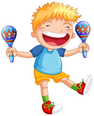 İki titrek resimli küçük çocuk.