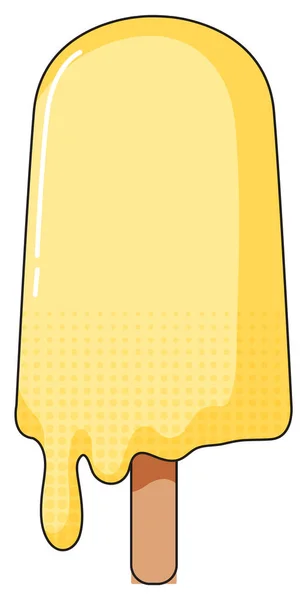 Gele Ijslolly Stok Illustratie — Stockvector