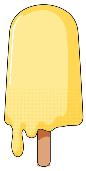 Yellow Popsicle Stick Illustration — Vettoriale Stock