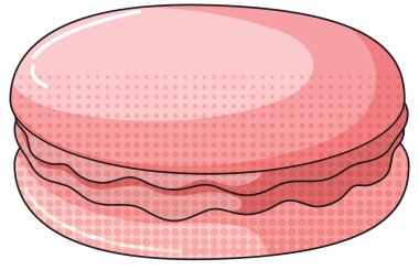 Beyaz arkaplan illüstrasyonu üzerine Macaron