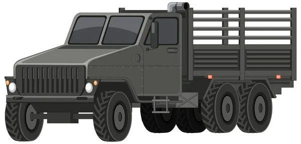 Vojenské Vozidlo Bílém Pozadí Ilustrace — Stockový vektor