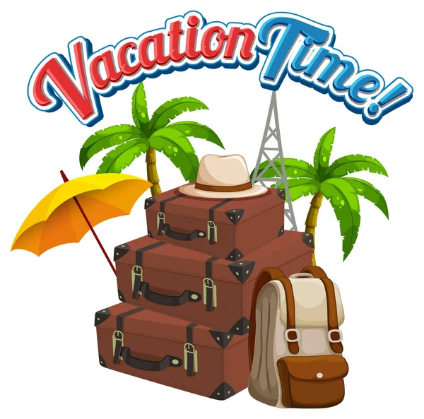 Vacation Time Icon Travel Element Illustration — Stock Vector