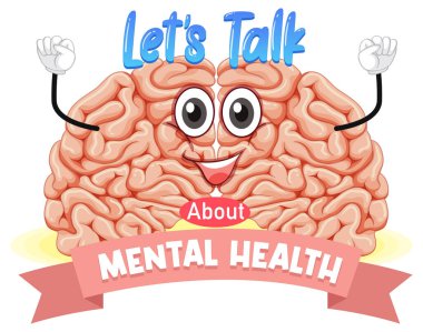 İnsan beyni illüstrasyonlu poster tasarımı