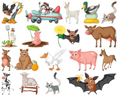 Bir dizi farklı hayvan örnekleri.