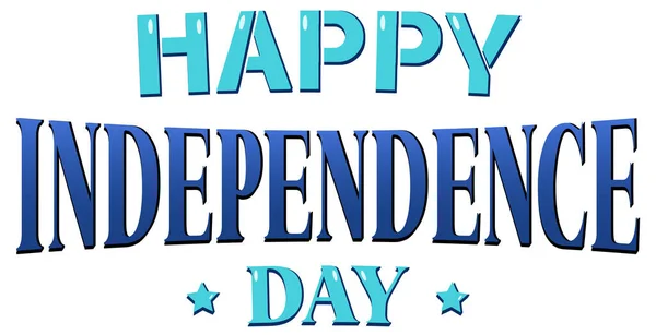 Lettertype Design Word Happy Independence Day Illustration — Stockvector