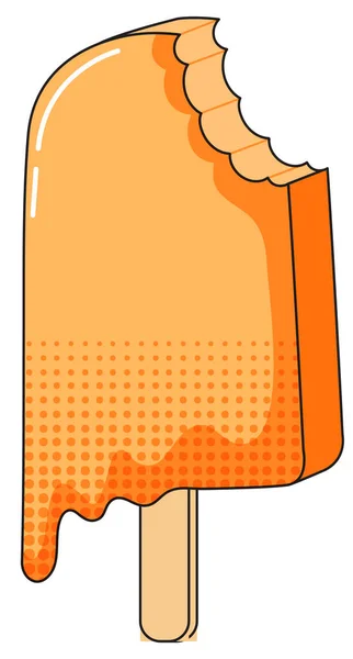 Orange Popsicle Stick Illustration — Stok Vektör