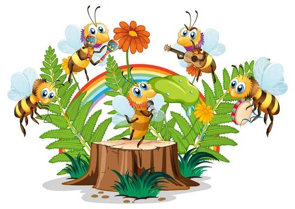 Mutlu böcek doğada peri masalı canlandırması