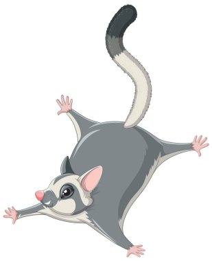 Şirin, şirin bir planör çizgi film karakteri çizimi