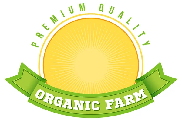 Logo Design Words Organic Farm Illustration — Stock Vector