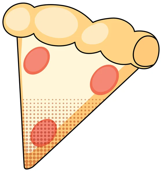 Piece Pizza White Background Illustration — 스톡 벡터