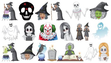 Cadılar Bayramı korkunç canavar resimleriyle dolu.