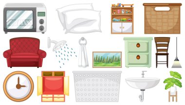Furnitures and other appliances illustration