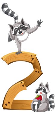 İki numaralı resimde iki rakun var.