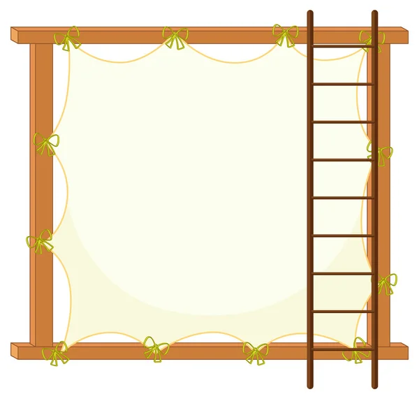 Bordsjabloon Met Houten Frame Illustratie — Stockvector