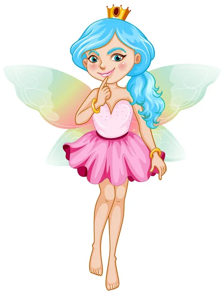 Beautiful Fairy Girl Cartoon Character Illustration — Stock Vector