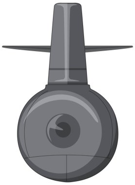 Beyaz arkaplan resimli askeri bir denizaltı