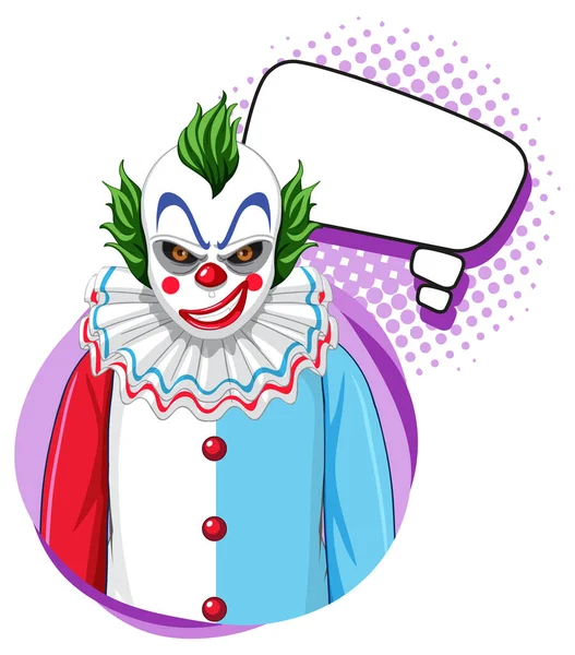 Clown Bubble Speech Illustration — Image vectorielle