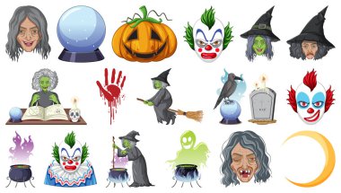 Cadılar Bayramı korkunç canavar resimleriyle dolu.