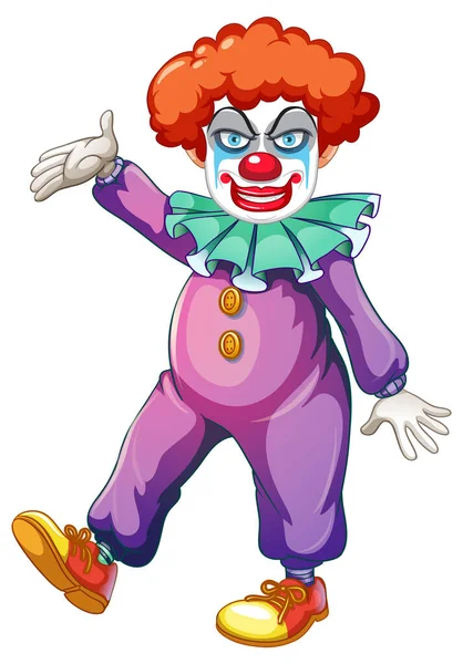 Cartoon Clown Purple Outfits Illustration — Image vectorielle