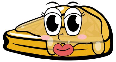 Beyaz arkaplanda bal bulunan gözleme