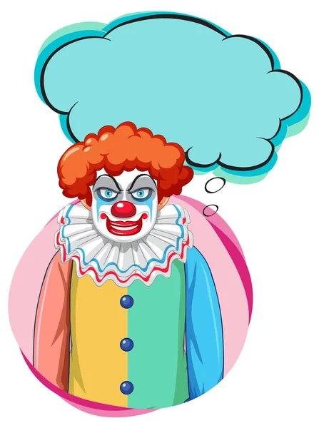 Clown Bubble Speech Illustration — Stock Vector