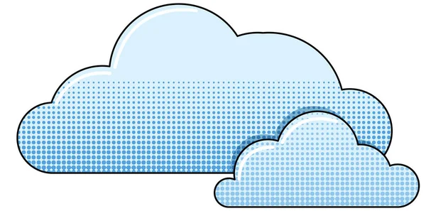 Wolke Auf Weißem Hintergrund Illustration — Stockvektor