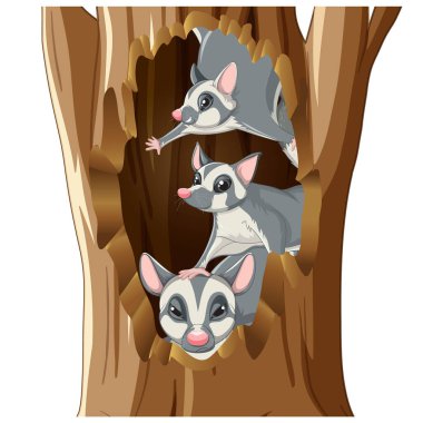 İçi boş resimlerde yaşayan planörler.